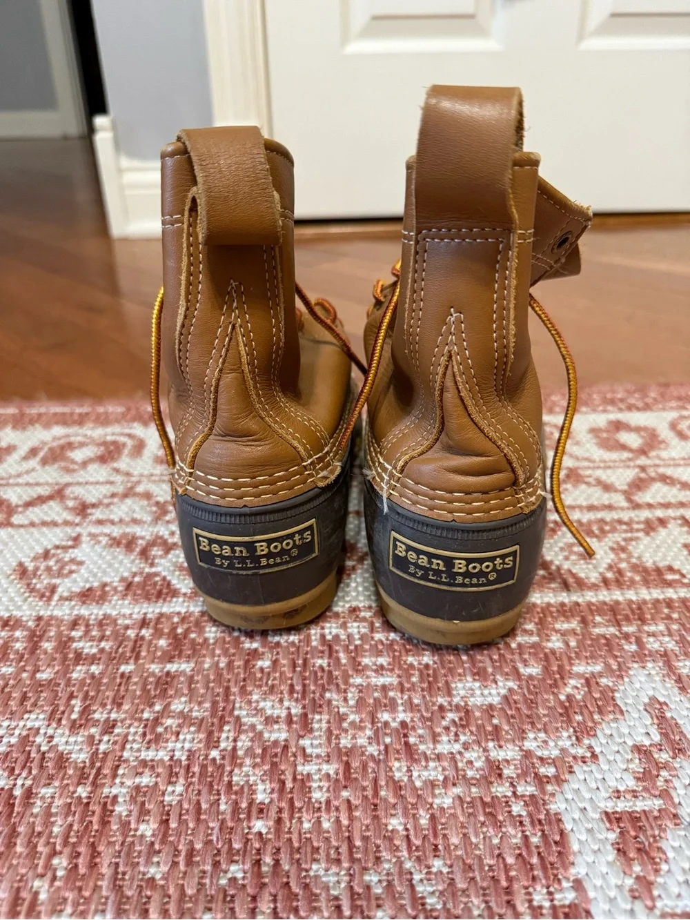 L.L. Bean Brown Leather and Black Rubber Duck Boots